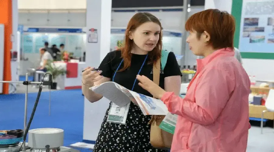 Customers at industry exhibitions