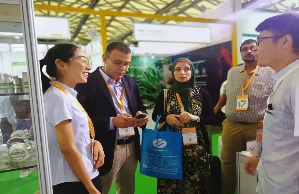 Customers at industry exhibitions Customers at industry exhibitions