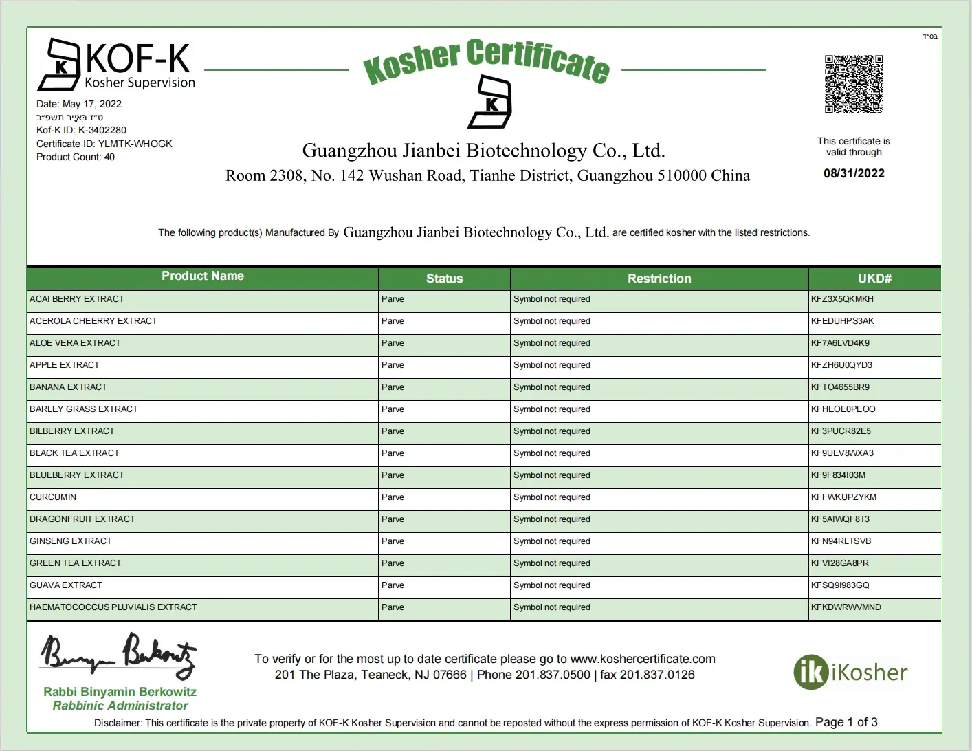 Our Certificates Our Certificates