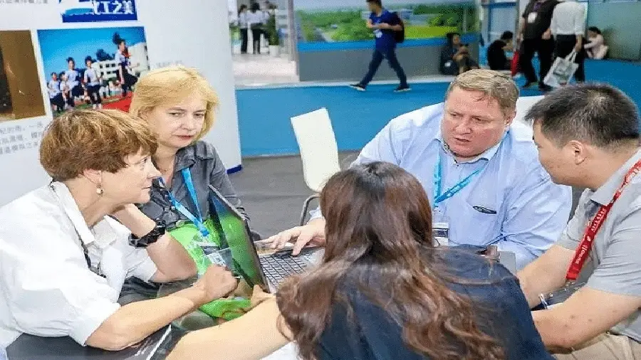 Customers at industry exhibitions