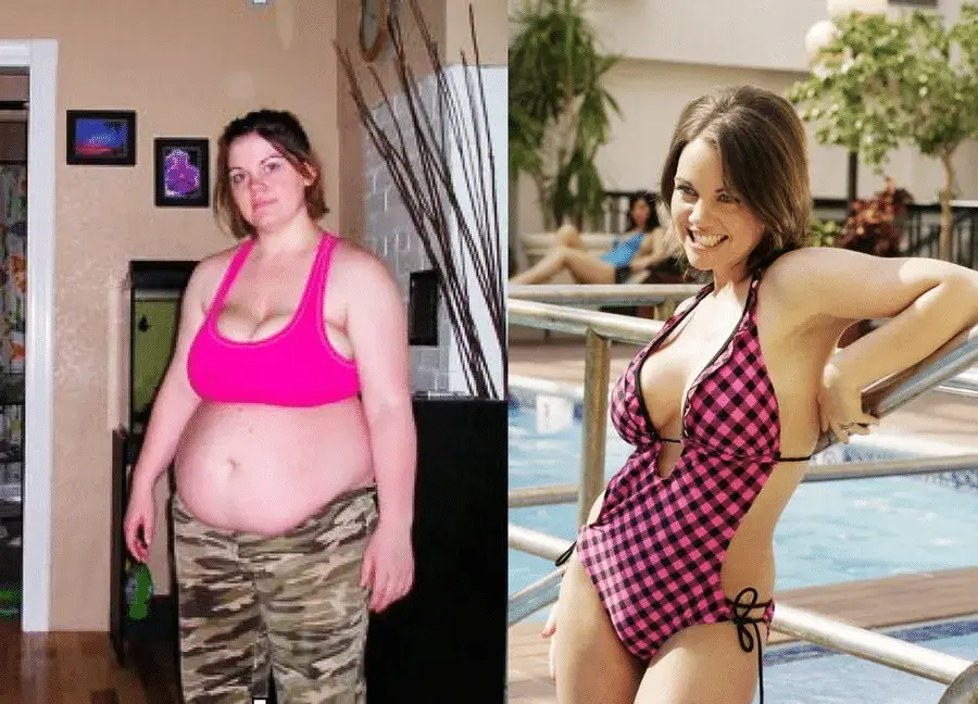 Weight loss effect before and after comparison Weight loss effect before and after comparison