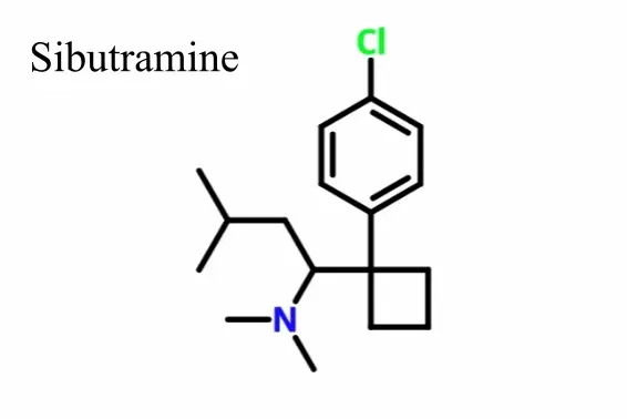 The chemical formula of sibutramine powder The chemical formula of sibutramine powder